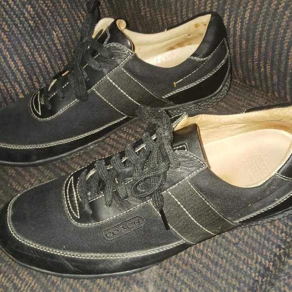 Mens Black Coach Sneakers Size 10.5M - Picture 2 of 3